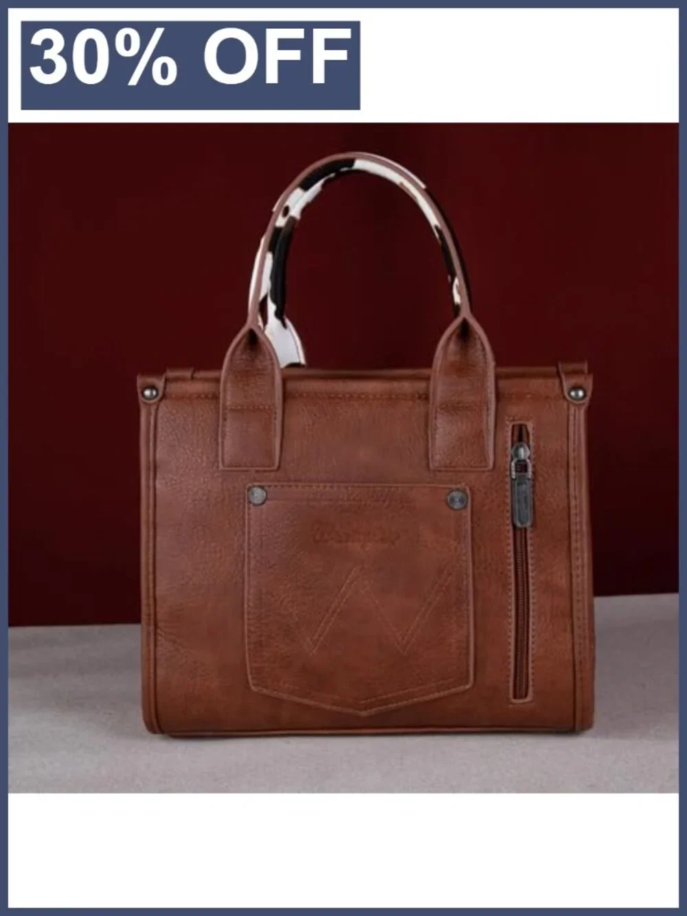 Western Cow Print Tote Satchel Top Handle Purse Crossbody Bag
